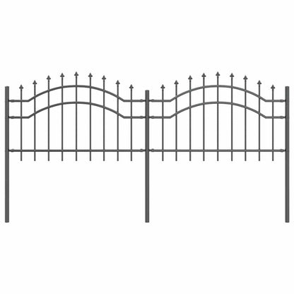 Tuin Hek Grijs 115 cm Poedergecoat staal