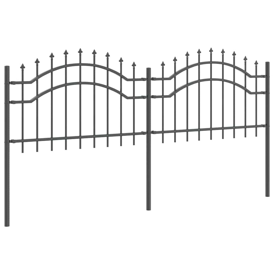 Tuin Hek Grijs 115 cm Poedergecoat staal