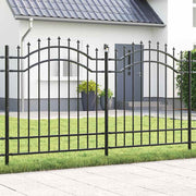 Garden fence Grey 240 x 165 cm Powder-coated steel