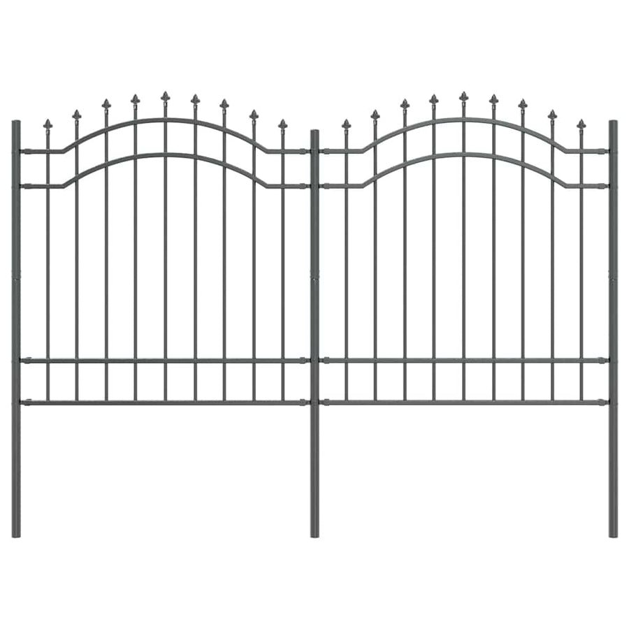 Tuin Hek Grijs 165 cm Poedergecoat staal