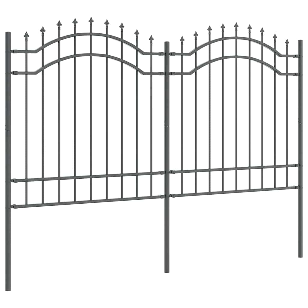 Tuin Hek Grijs 165 cm Poedergecoat staal