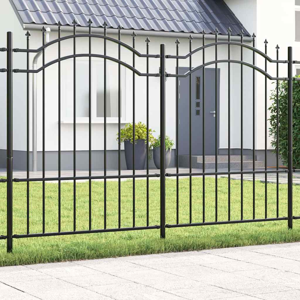 Tuin Hek Grijs 190 cm Poedergecoat staal