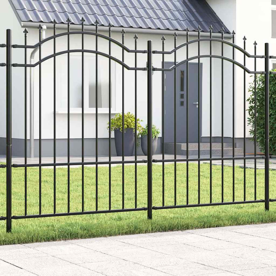 Tuin Hek Grijs 190 cm Poedergecoat staal