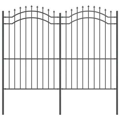 Tuin Hek Grijs 215 cm Poedergecoat staal