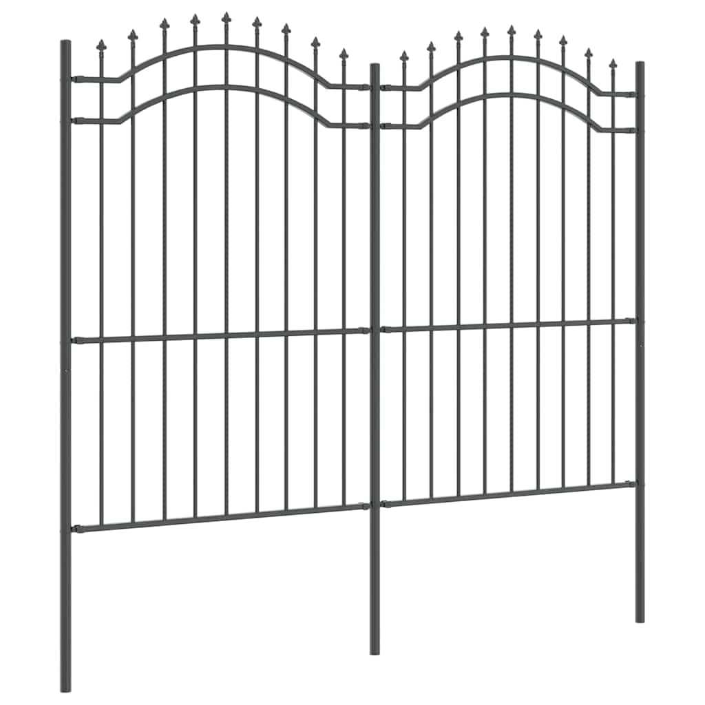 Tuin Hek Grijs 215 cm Poedergecoat staal