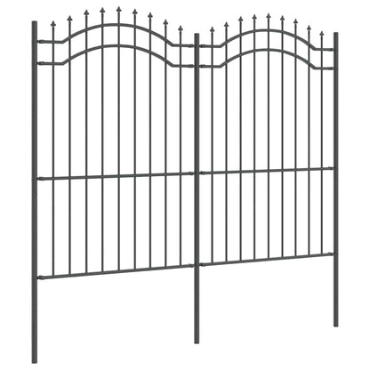 Tuin Hek Grijs 215 cm Poedergecoat staal