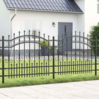Garden Fence Grey 240 x 140 cm Powder-coated steel
