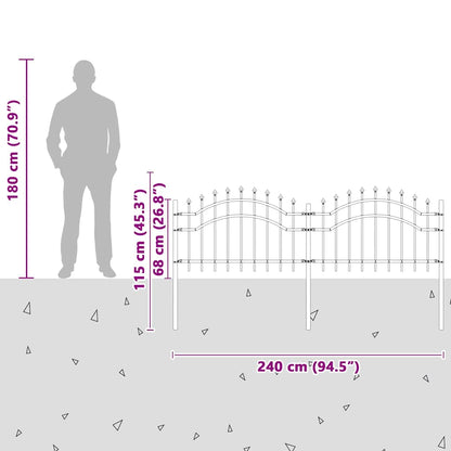 Tuin Hek Wit 115 cm Poedergecoat staal