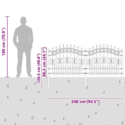 Tuinhek Wit 140 cm Poedergecoat staal