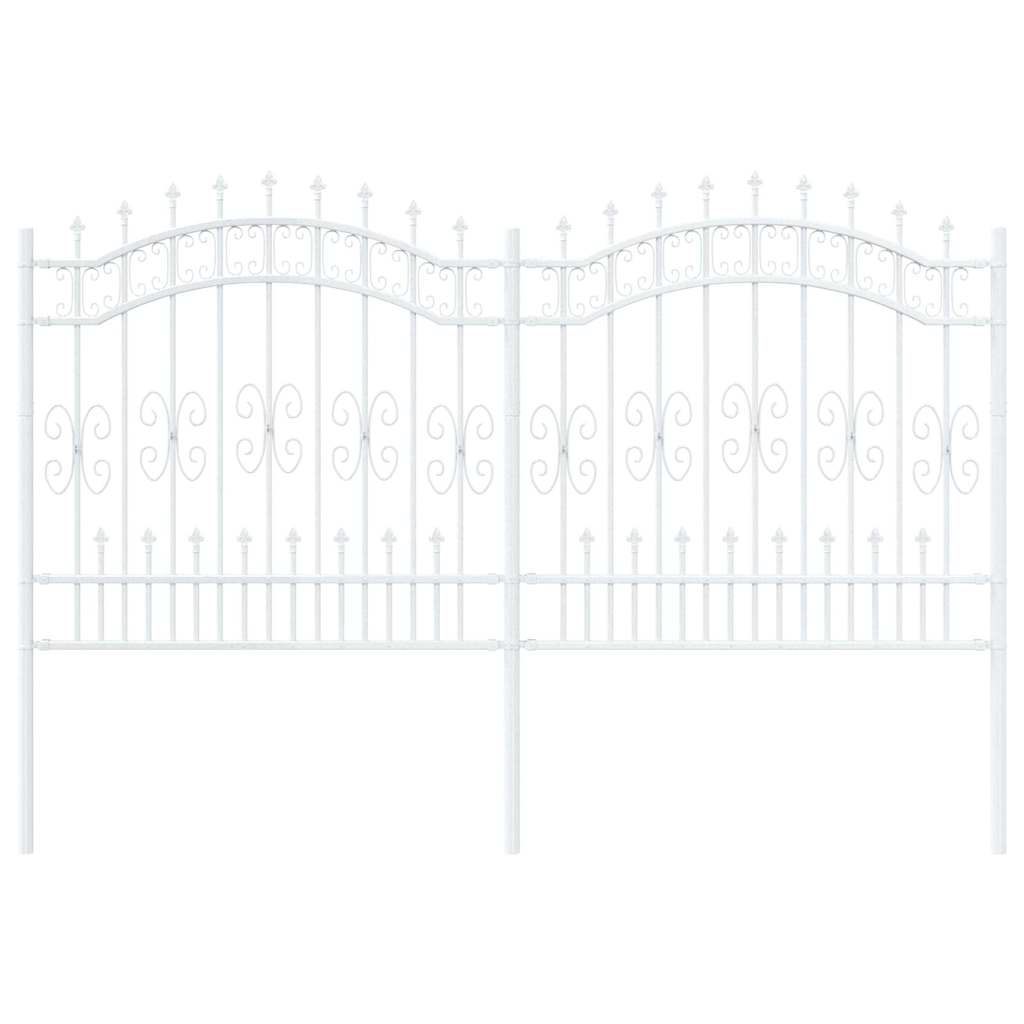 Tuinhek Wit 165 cm Poedergecoat staal
