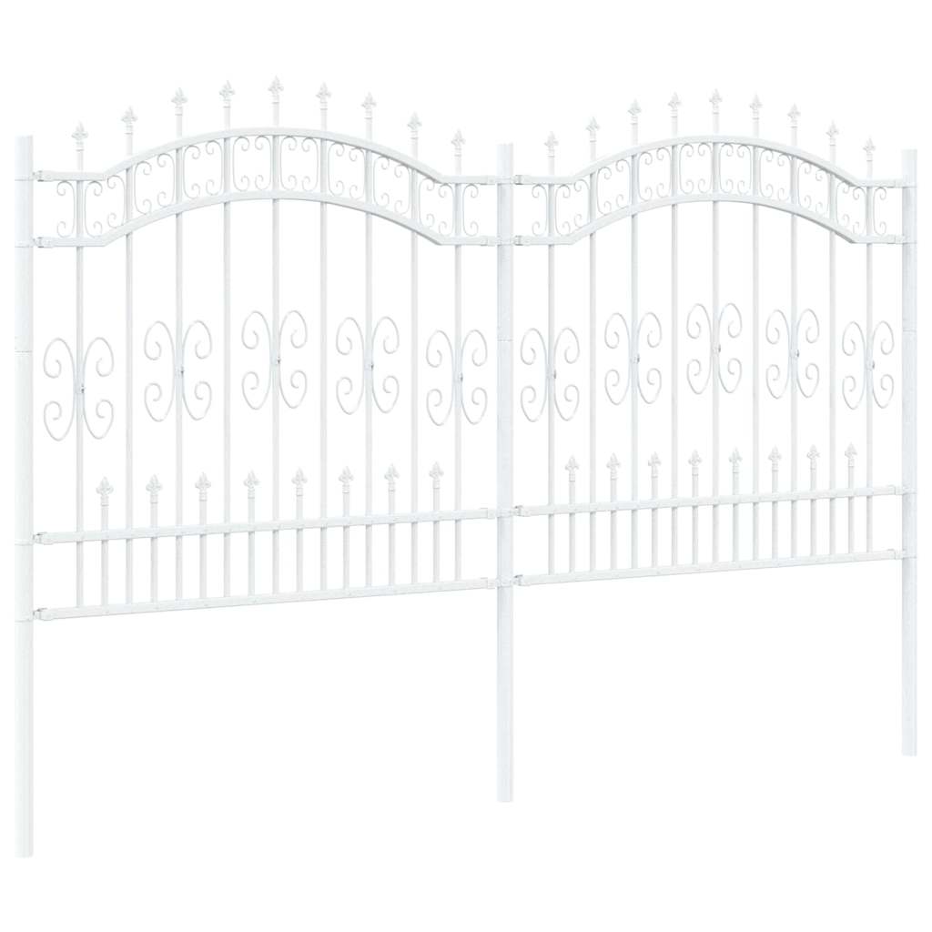 Tuinhek Wit 165 cm Poedergecoat staal