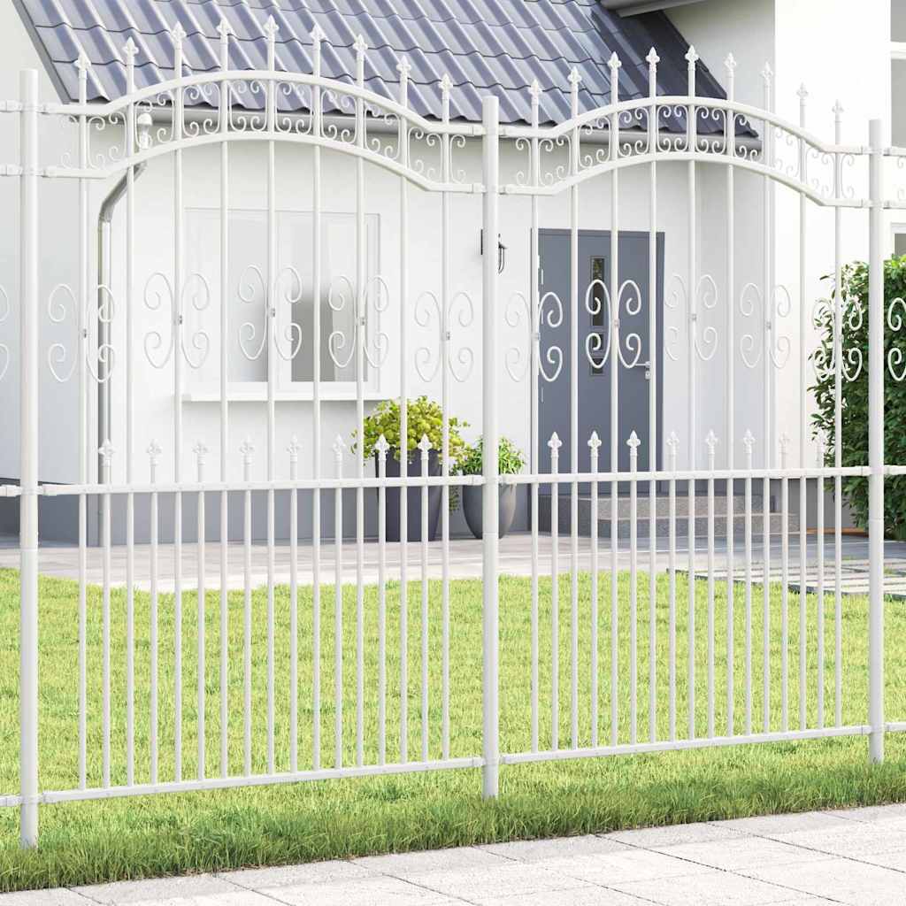 Tuinhek KAMPEN 240 x 228 cm Mesh Poedergecoat staal Wit