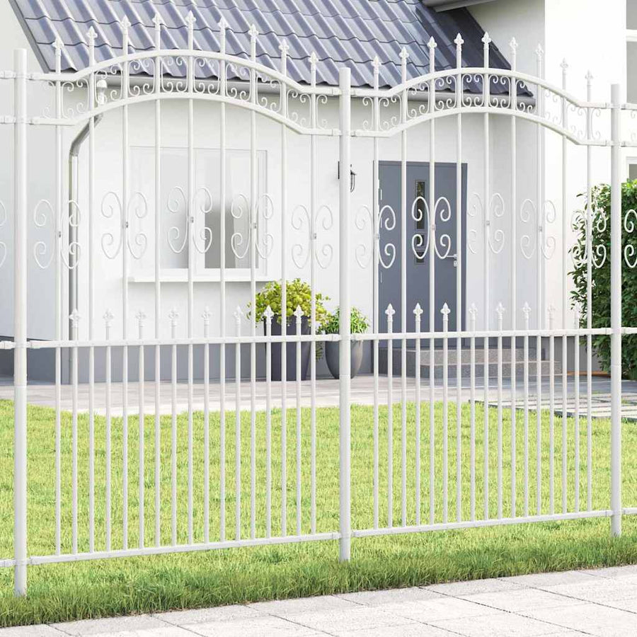 Tuinhek KAMPEN 240 x 228 cm Mesh Poedergecoat staal Wit