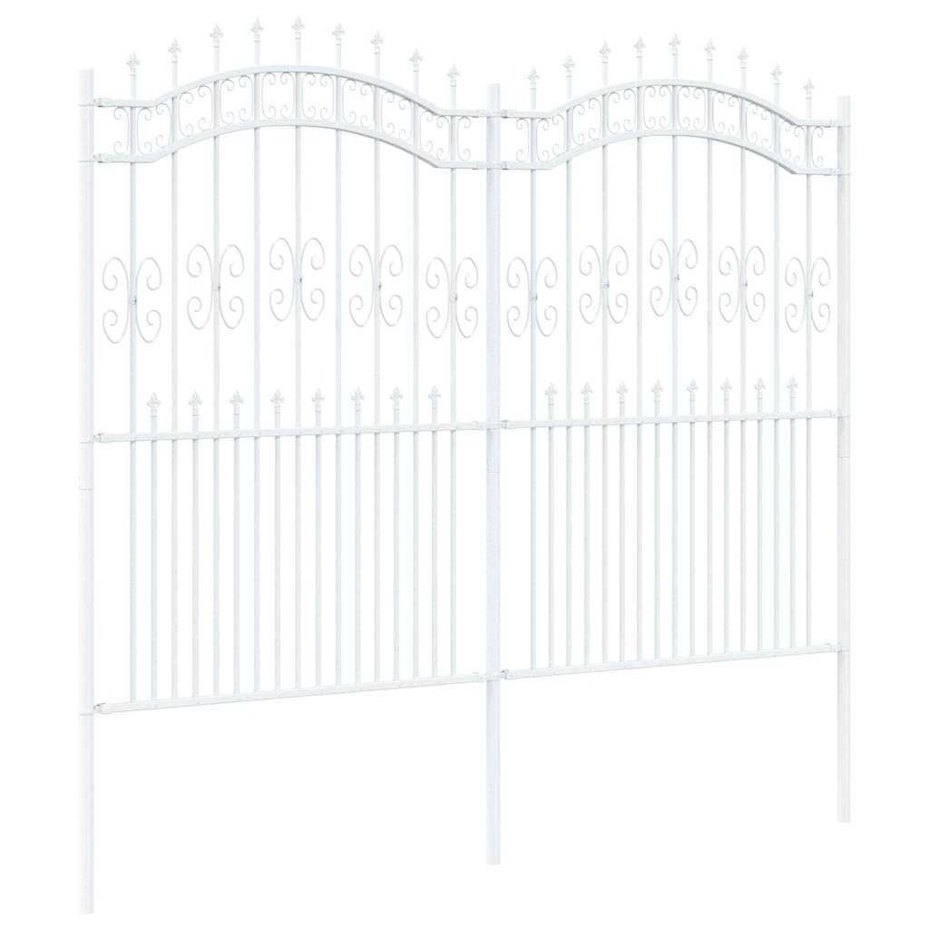 Tuinhek KAMPEN 240 x 228 cm Mesh Poedergecoat staal Wit