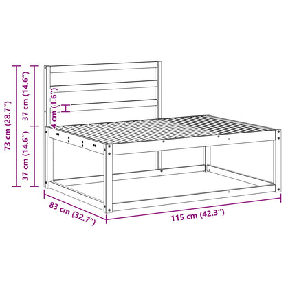 Buiten bankenset Wit 230,5 x 83 x 73 cm Massief Acaciahout
