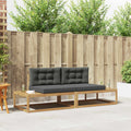Buiten bankenset met kussen Wit 230,5 x 83 x 73 cm Polyester