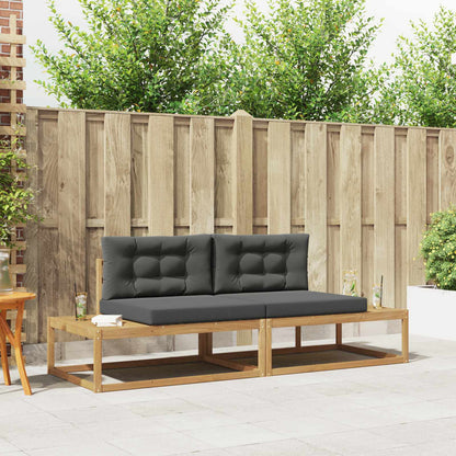 Buiten bankenset met kussen Wit 230,5 x 83 x 73 cm Polyester