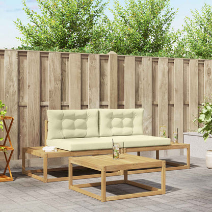 Buiten bankenset met kussen Wit 79 x 79 x 37 cm Polyester