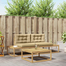 Buiten bankenset met kussen Wit 79 x 79 x 37 cm Polyester