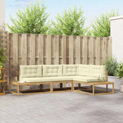 Modulaire tuinbank acaciahout wit 277,5x198,5x73 cm