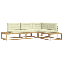 Buiten bankenset met kussen Wit 277,5 x 198,5 x 73 cm Polyester