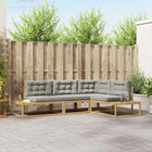 Modulaire tuinbank massief acaciahout wit 277,5x198,5x73 cm