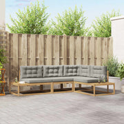Modulaire tuinbank massief acaciahout wit 277,5x198,5x73 cm