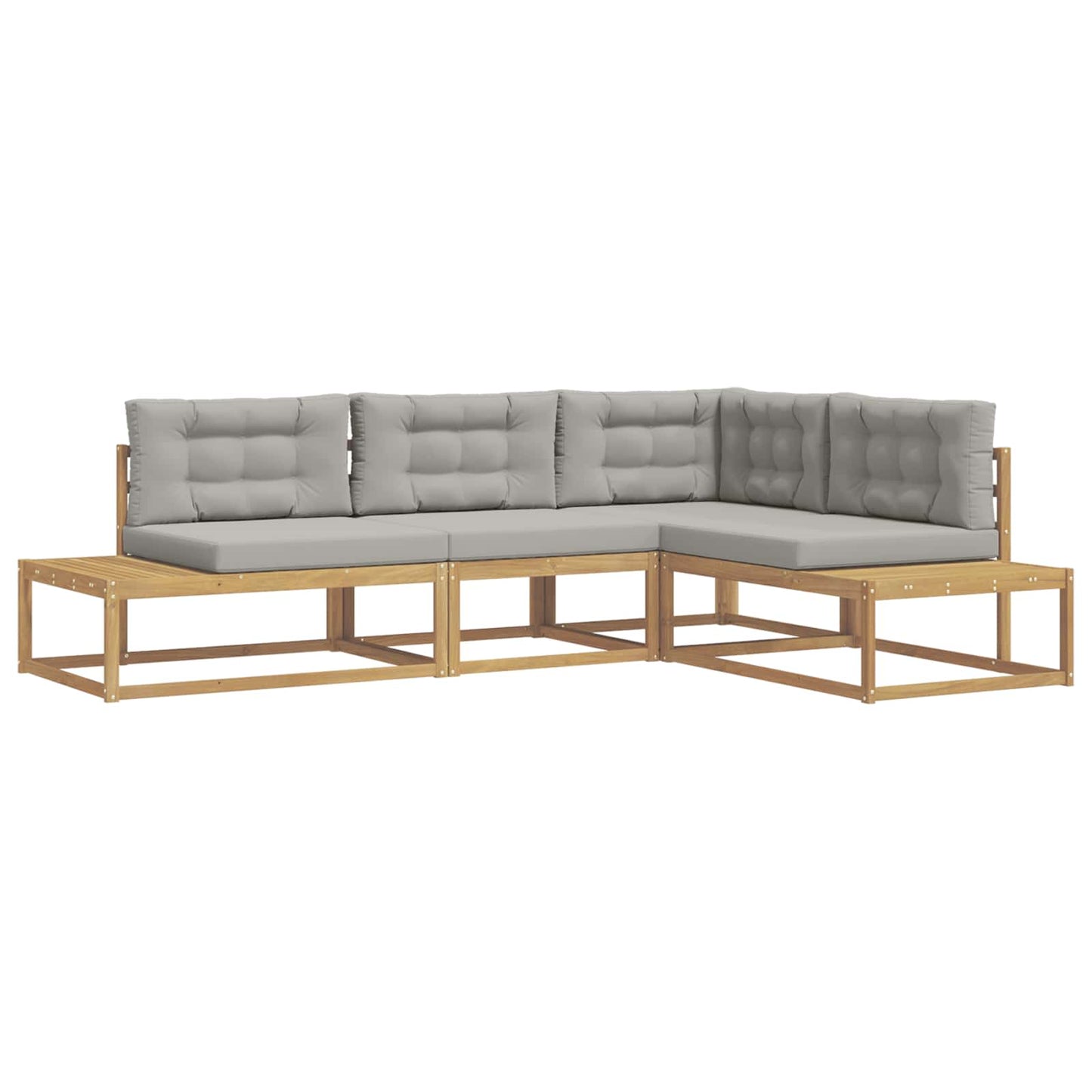 Buiten bankenset met kussen Wit 277,5 x 198,5 x 73 cm Polyester