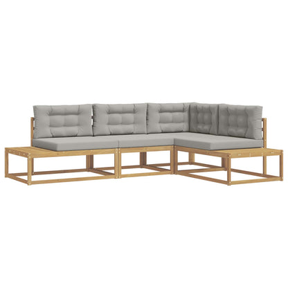 Buiten bankenset met kussen Wit 277,5 x 198,5 x 73 cm Polyester