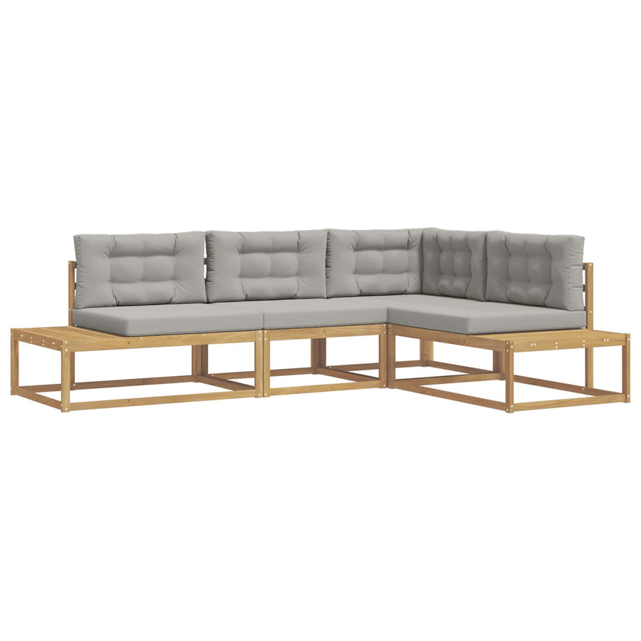 Buiten bankenset met kussen Wit 277,5 x 198,5 x 73 cm Polyester
