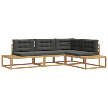 Buiten bankenset met kussen Wit 277,5 x 198,5 x 73 cm Polyester