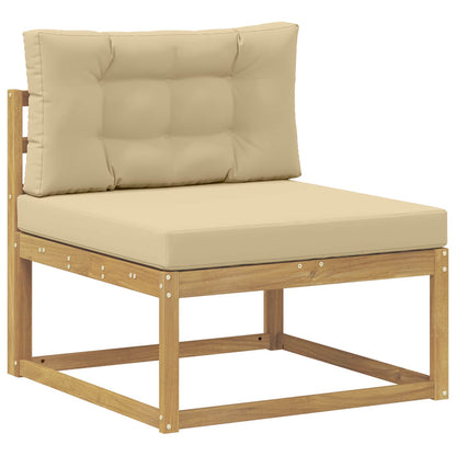 Buiten bankenset met kussen Wit 277,5 x 198,5 x 73 cm Polyester
