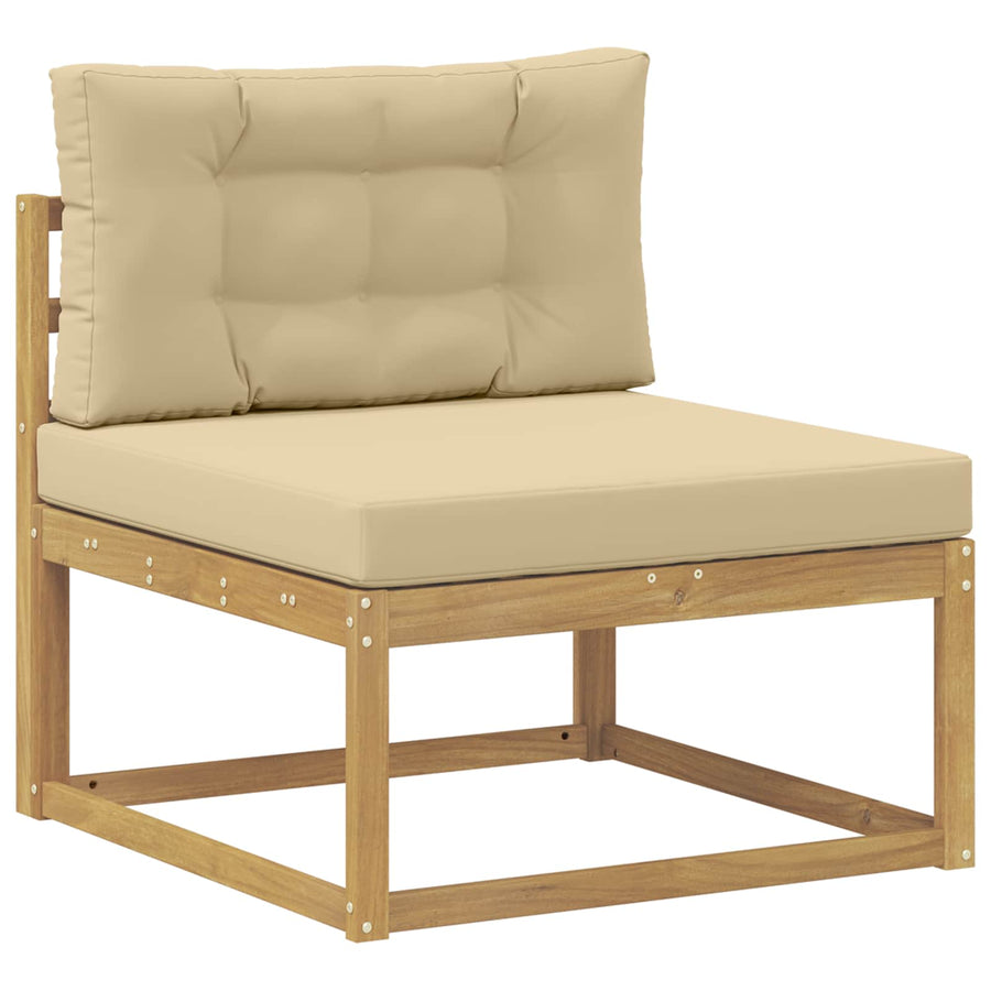 Buiten bankenset met kussen Wit 277,5 x 198,5 x 73 cm Polyester
