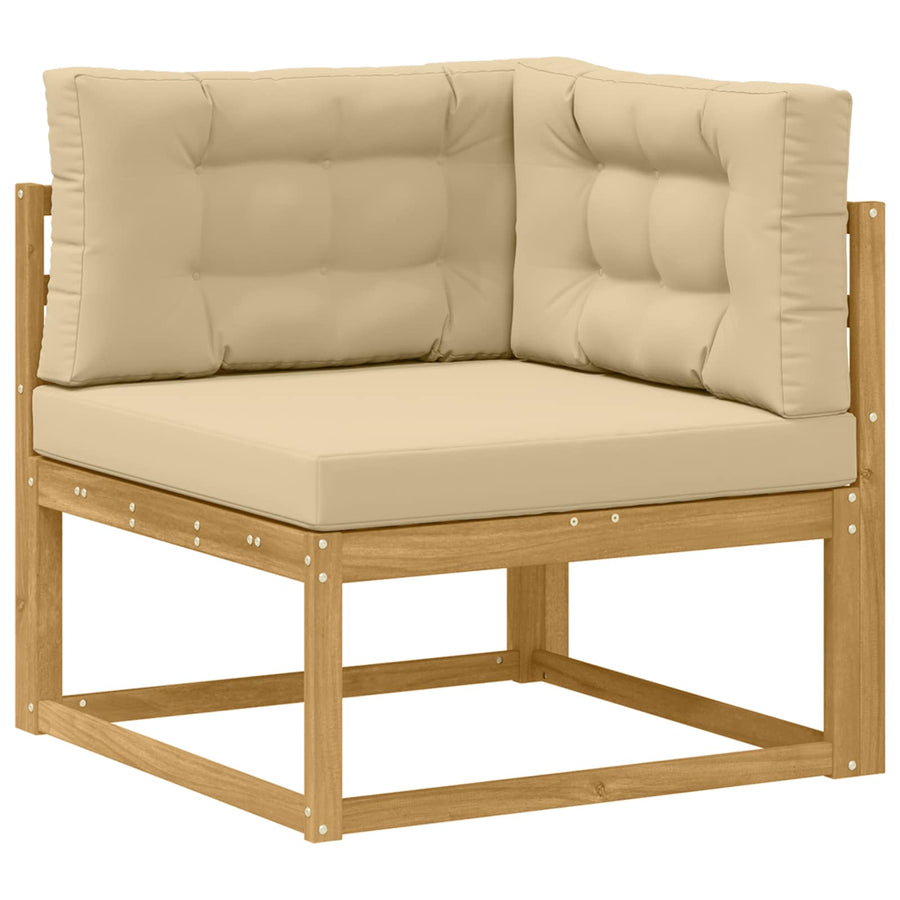 Buiten bankenset met kussen Wit 277,5 x 198,5 x 73 cm Polyester