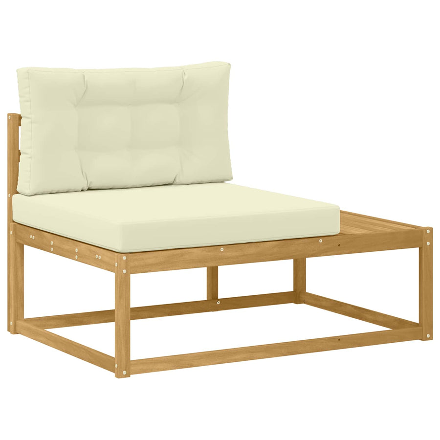 Buiten bankenset met kussen Wit 79 x 79 x 37 cm Polyester