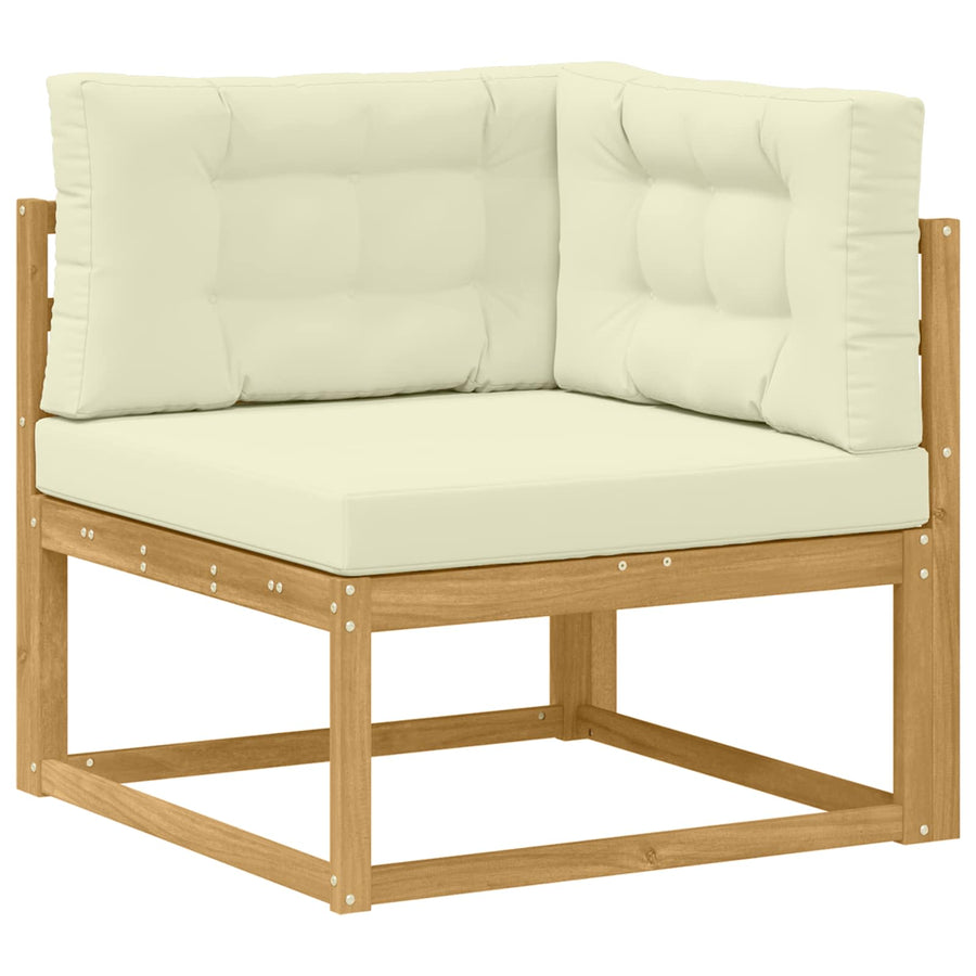 Buiten bankenset met kussen Wit 79 x 79 x 37 cm Polyester