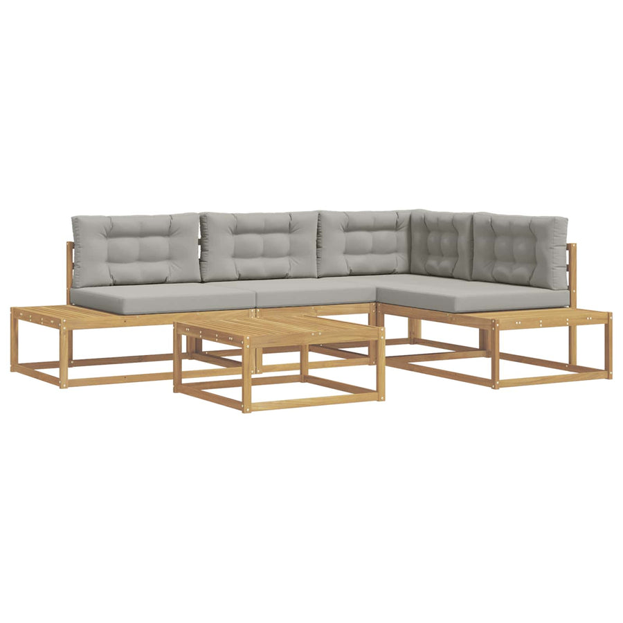 Buiten bankenset met kussen Wit 79 x 79 x 37 cm Polyester
