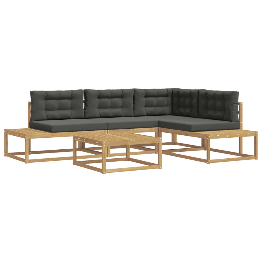Buiten bankenset met kussen Wit 79 x 79 x 37 cm Polyester