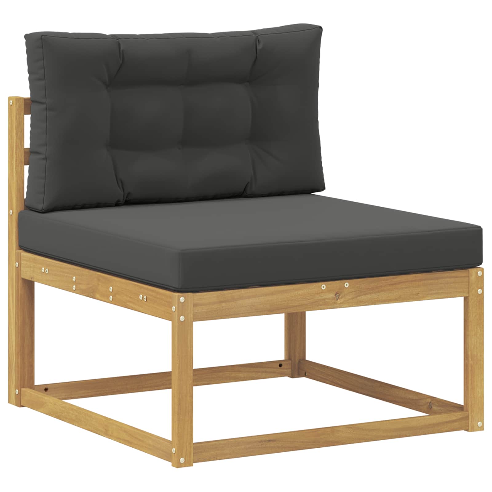 Buiten bankenset met kussen Wit 79 x 79 x 37 cm Polyester