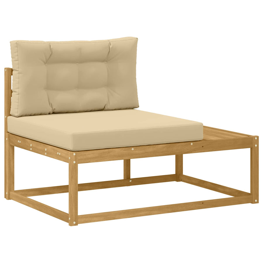 Buiten bankenset met kussen Wit 79 x 79 x 37 cm Polyester
