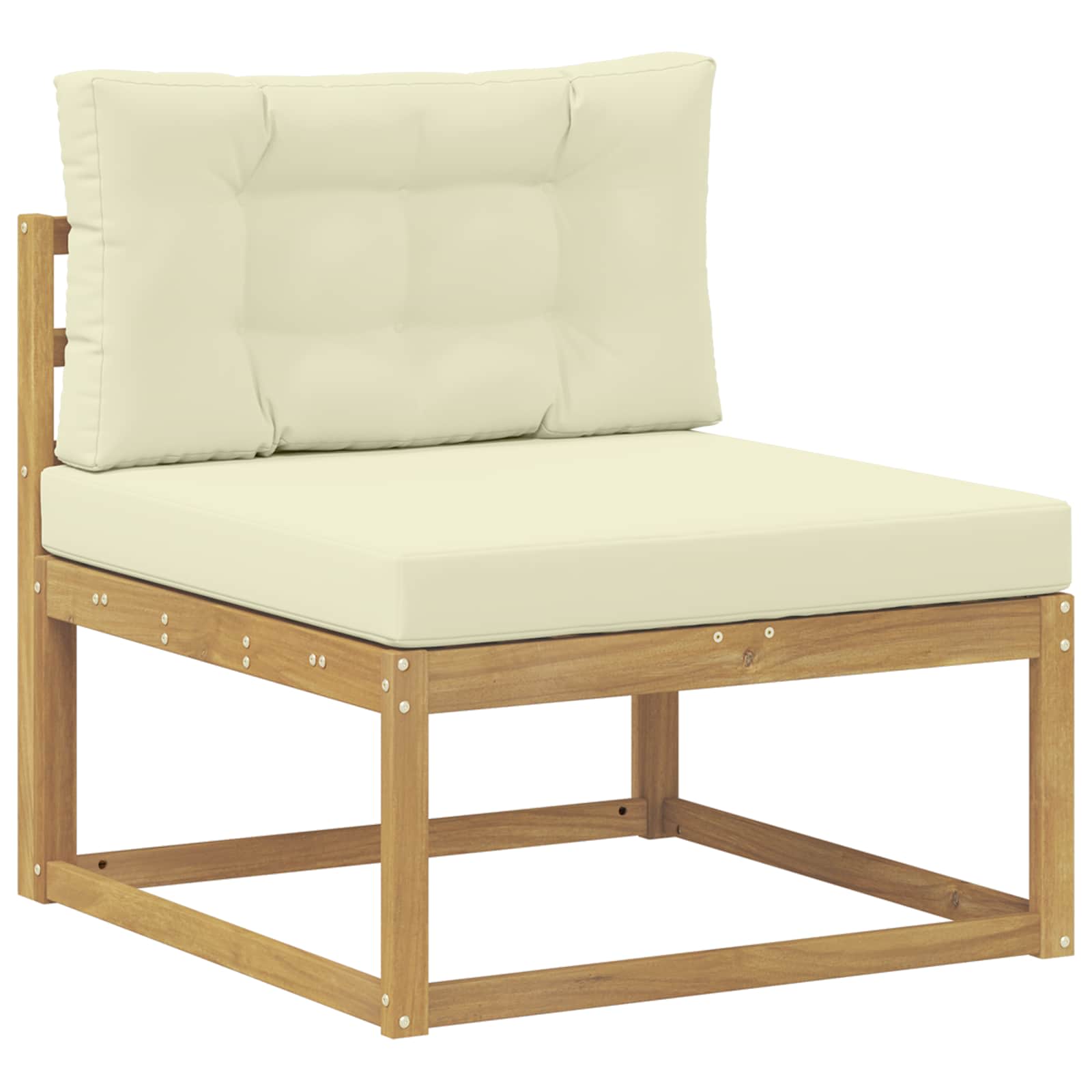 Buiten bankenset met kussen Wit 357 x 198,5 x 73 cm Polyester
