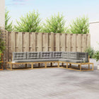 Outdoor sofa set with cushions White 357 x 198.5 x 73 cm Polyester
