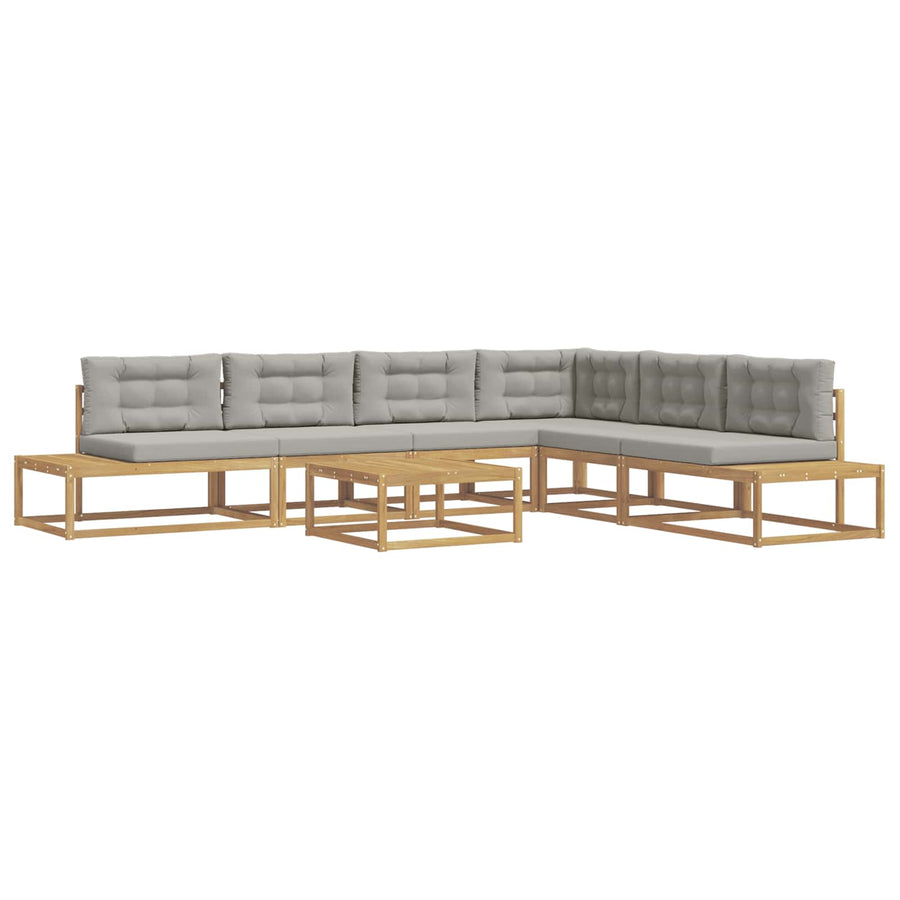 Buiten bankenset met kussen Wit 79 x 79 x 37 cm Polyester
