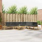 Outdoor lounge set with cushions White 79 x 79 x 37 cm Polyester