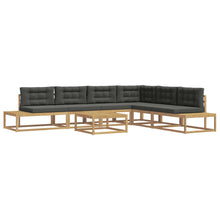 Buiten bankenset met kussen Wit 79 x 79 x 37 cm Polyester