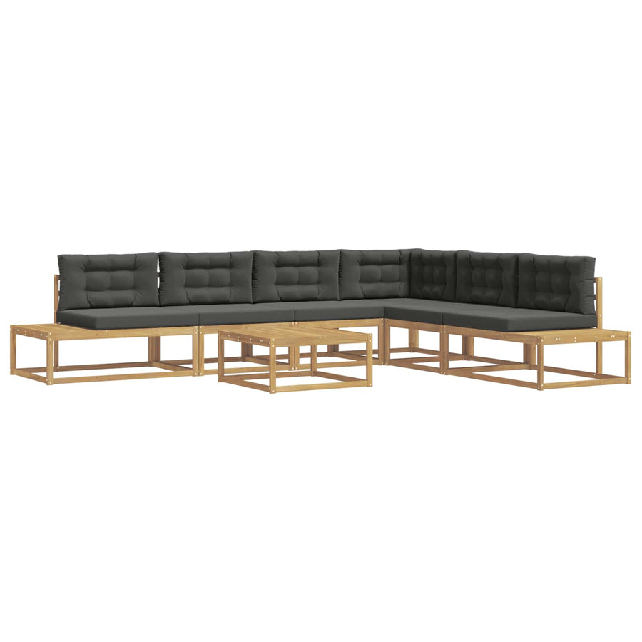 Buiten bankenset met kussen Wit 79 x 79 x 37 cm Polyester