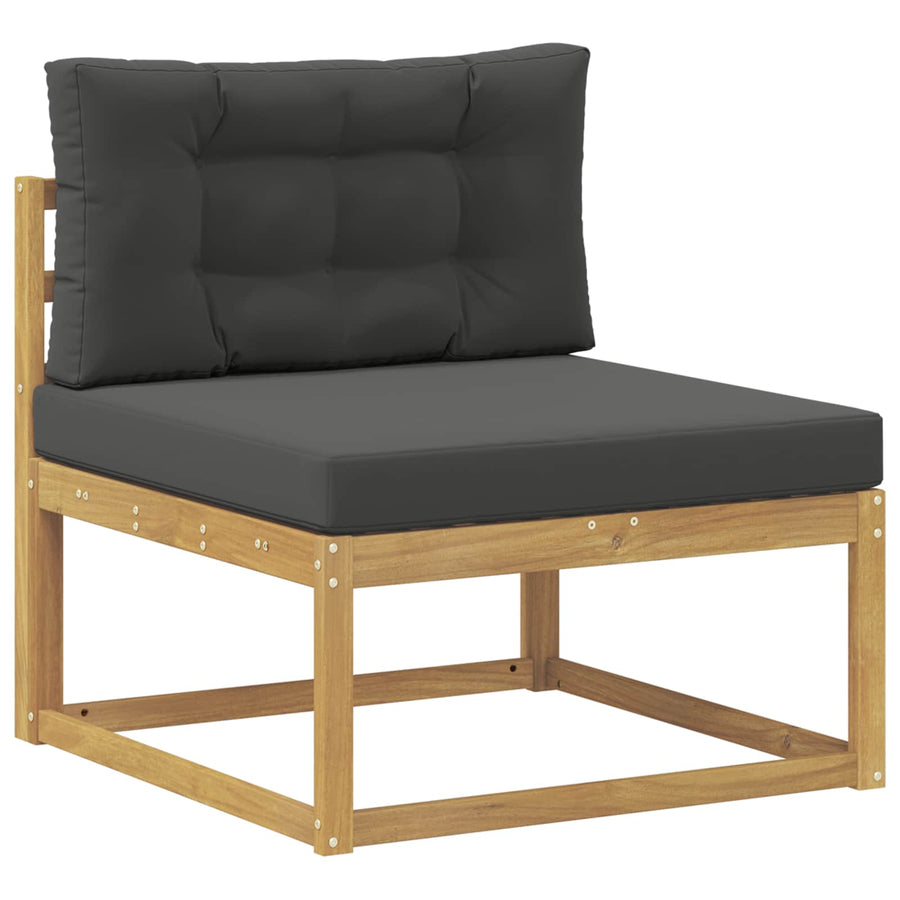 Buiten bankenset met kussen Wit 79 x 79 x 37 cm Polyester