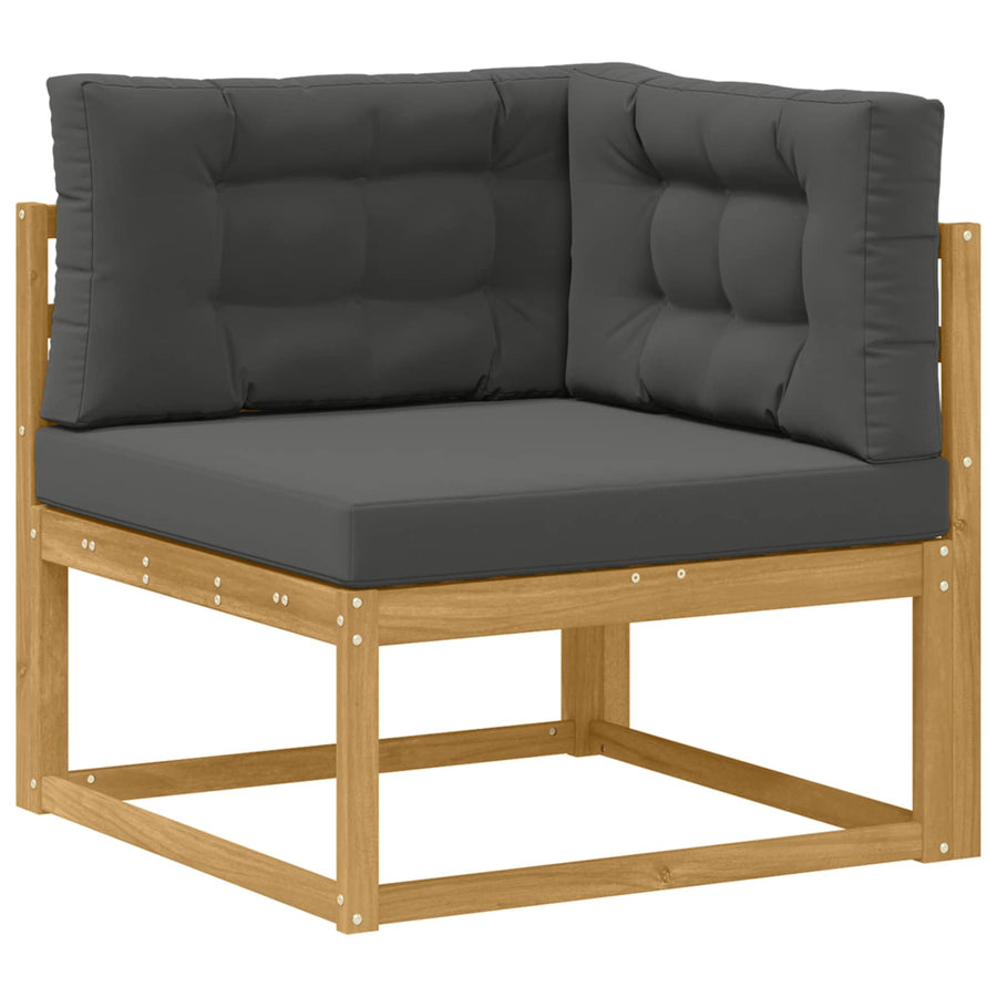 Buiten bankenset met kussen Wit 79 x 79 x 37 cm Polyester