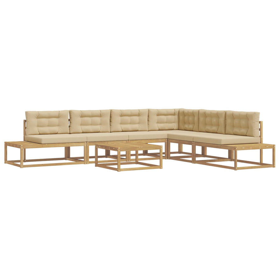Buiten bankenset met kussen Wit 79 x 79 x 37 cm Polyester