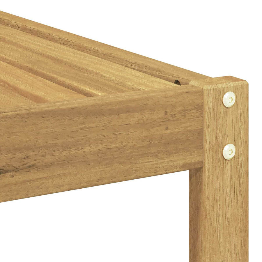Buiten bankenset 4 Stuk Wit en crèmekleurig Polyester